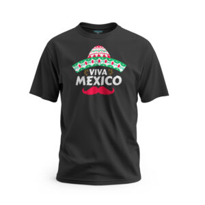 Playera-Viva-Mexico-Sombrero-bigote-rojo