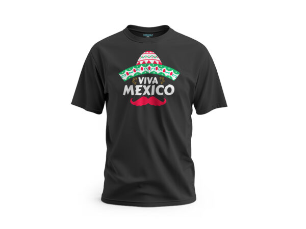Playera-Viva-Mexico-Sombrero-bigote-rojo