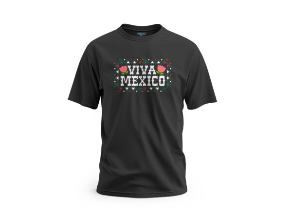 Playera-Viva-Mexico-dos-flores